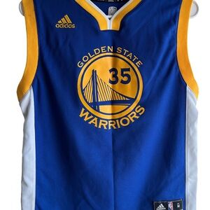 Adidas Durant 35 Golden State Blue and Yellow Sports Jersey